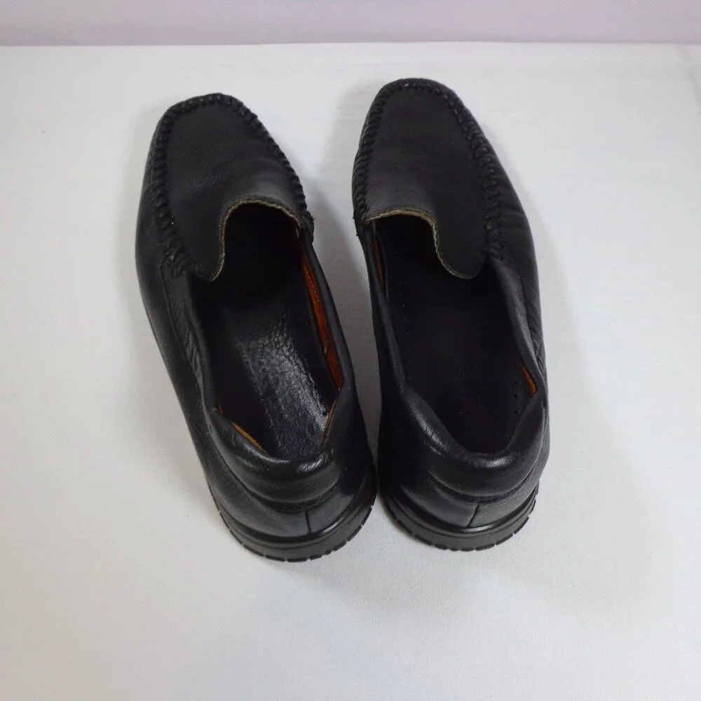 Johnston and Murphy Men's Black Slip On Loafer Leather‎ Shoes Size 10M